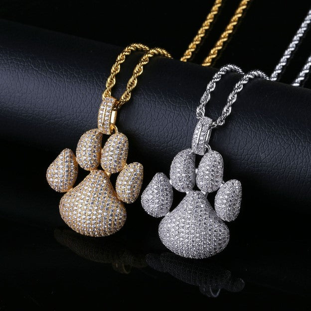 5paws Chain Fabulous Bling Pawprint on 24